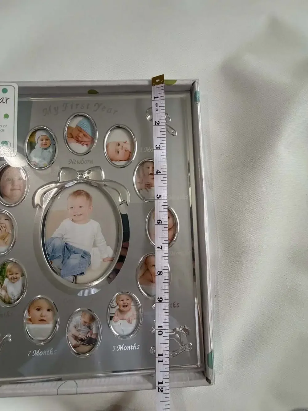 Baby My First Year Frame 12 Month Silver Collage Keepsake Newborn Boho Gift